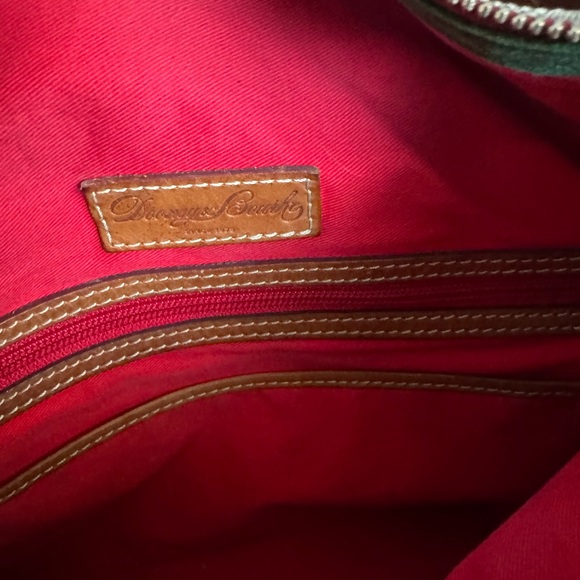 Dooney & Bourke Tan and Brown Monogram Tassel Shoulder Bag - Picture 8 of 10